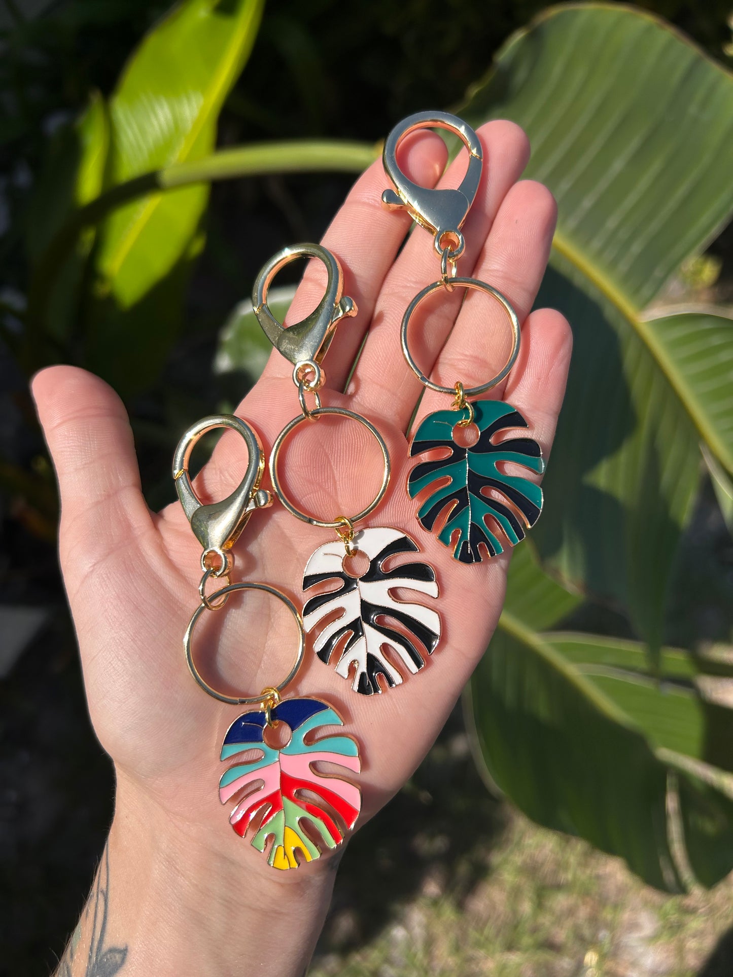 Monstera Leaf Keychains
