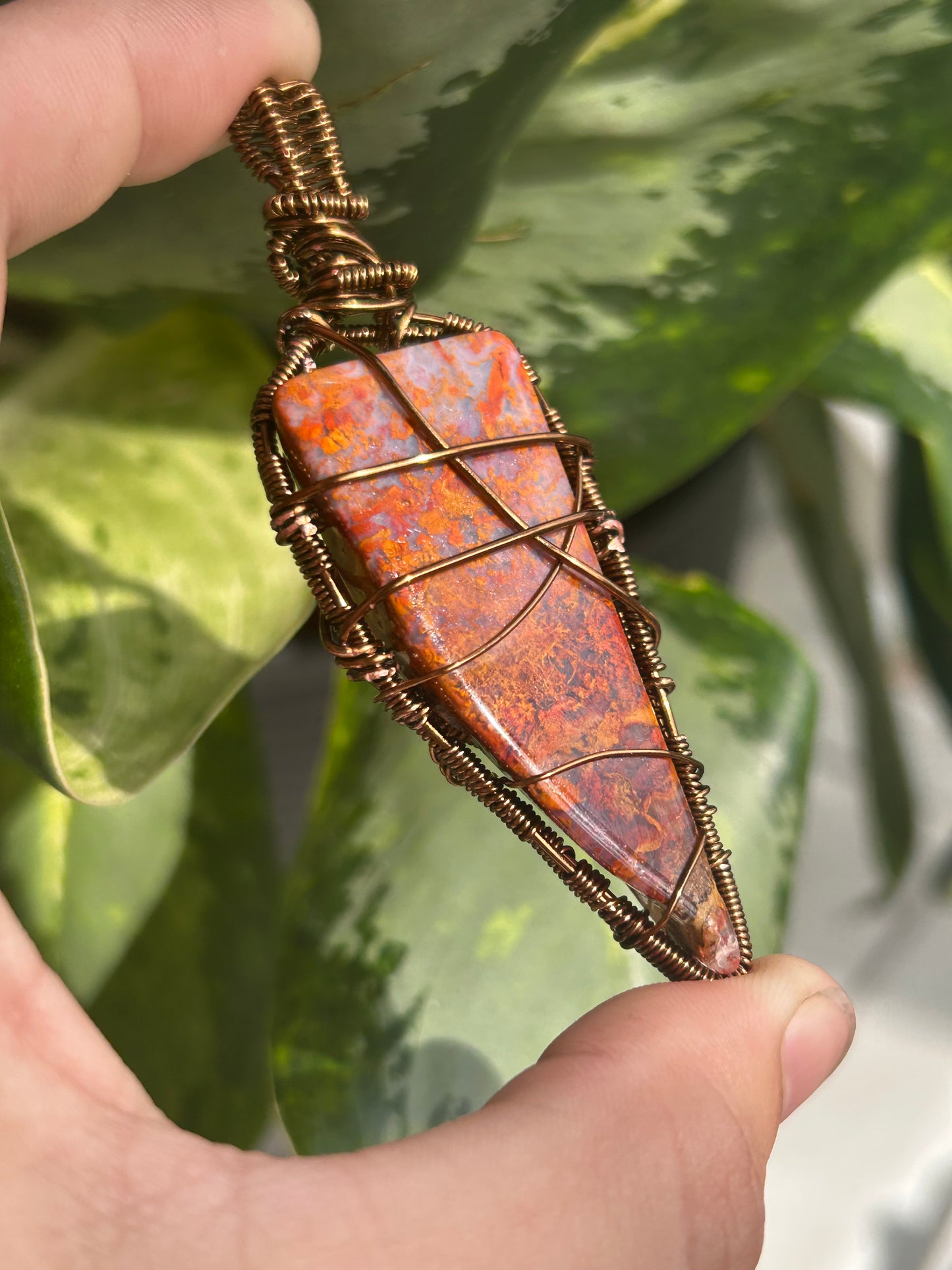 Moss Agate Sunset Necklace