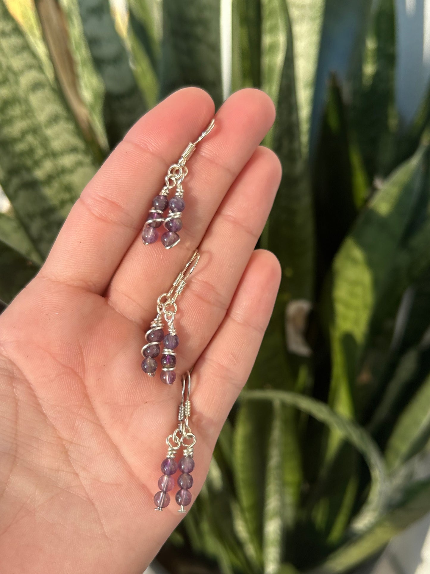 Mini Amethyst Earrings