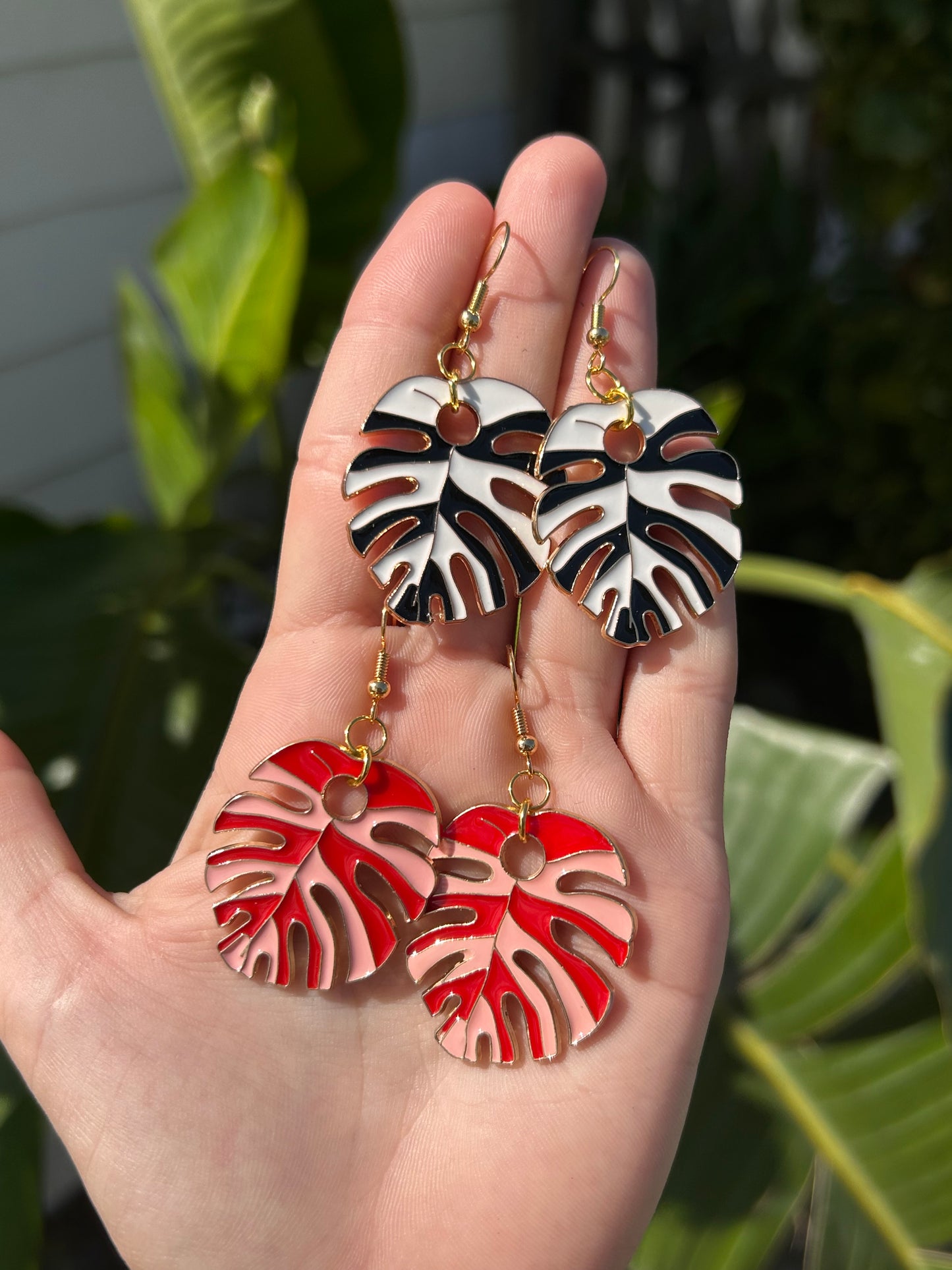Monstera Earrings