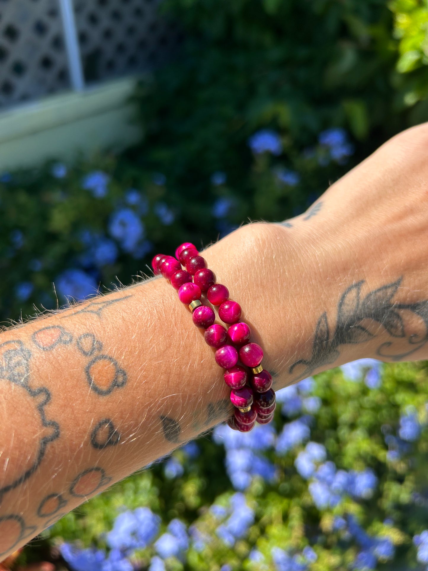 Pink Tiger’s Eye Bracelets