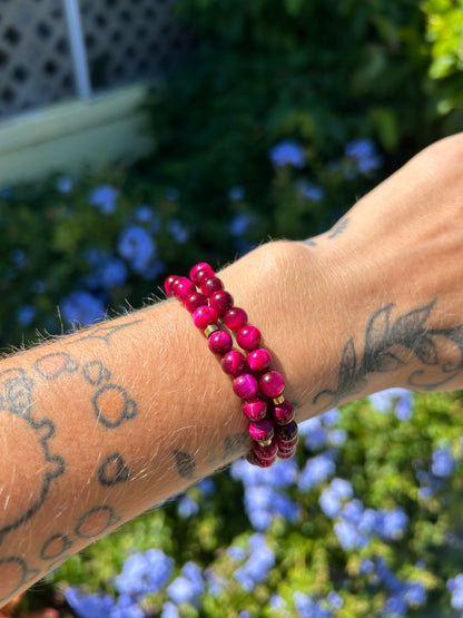 Pink Tiger’s Eye Bracelets