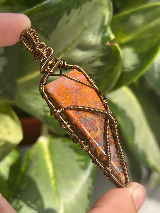 Moss Agate Sunset Necklace