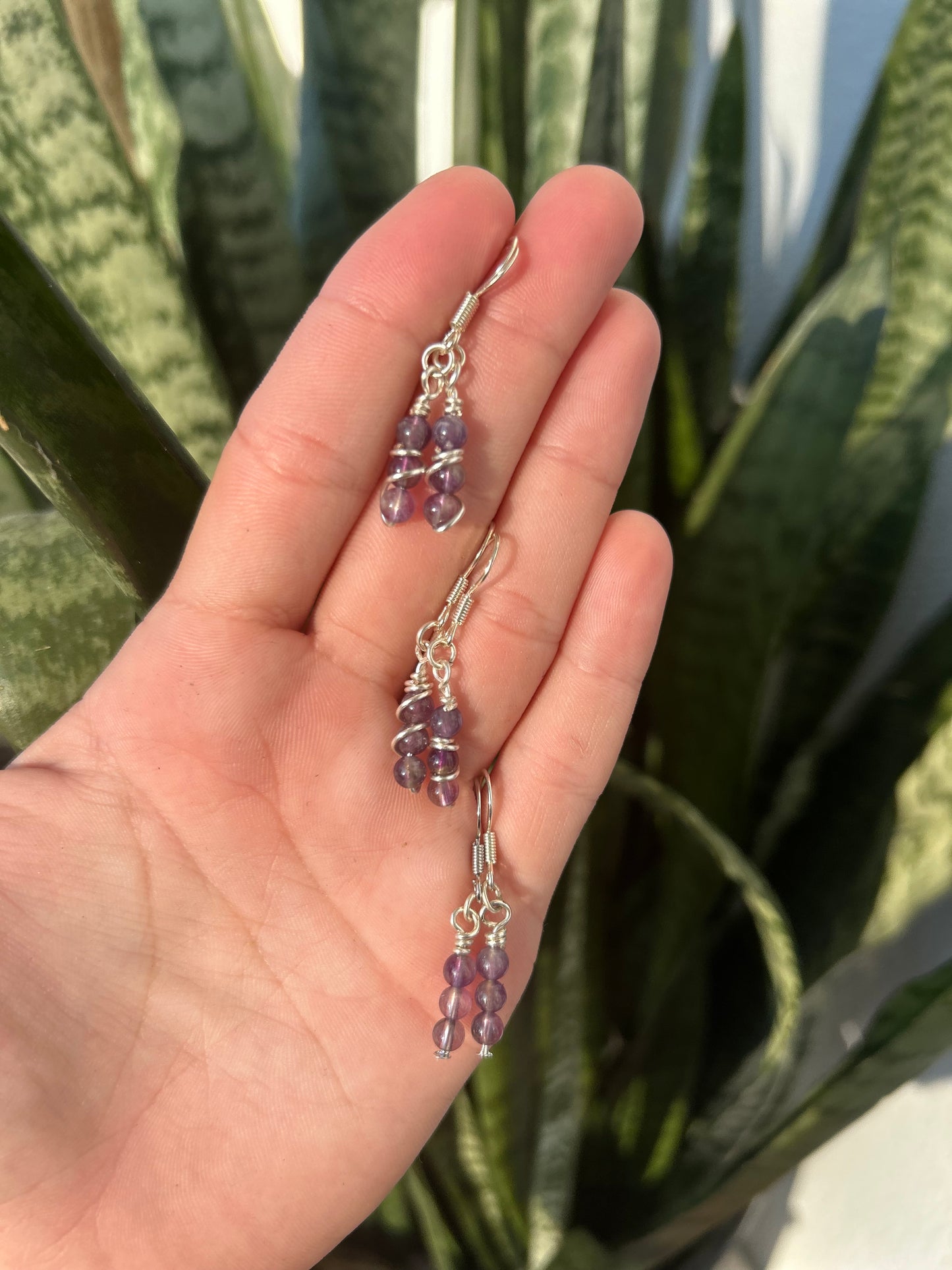 Mini Amethyst Earrings