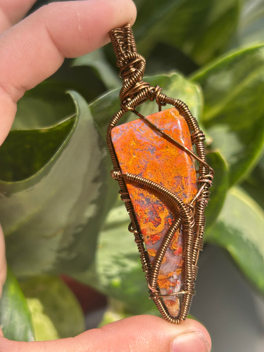Moss Agate Sunset Necklace